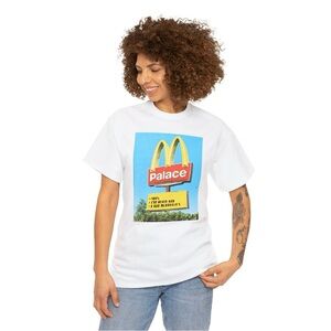 NWOT Palace Skateboard x McDonald’s White Graphic T-Shirt. Size L
